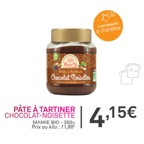 Pâte à tartiner Chocolat-Noisette Le Grand Panier Bio